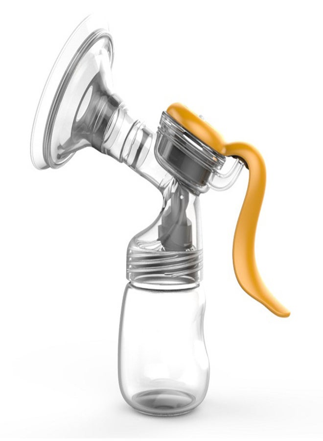 Doopser DSP-856 Manual Breast Pump Single Hand Breast Pump for Breastfeeding with 150ml Milk Bottle 110° Wide Angle Silicone Breast Shield - Image 1