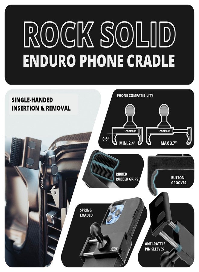 Tackform Link Vent Mount Universal Phone Holder - Compatible with 2021-2025 Ford F150 & Raptor, 2023-2025 Ford Super Duty | Aluminum | Zero Slip, Anti-Scratch | 2" Arm | Black - Image 4