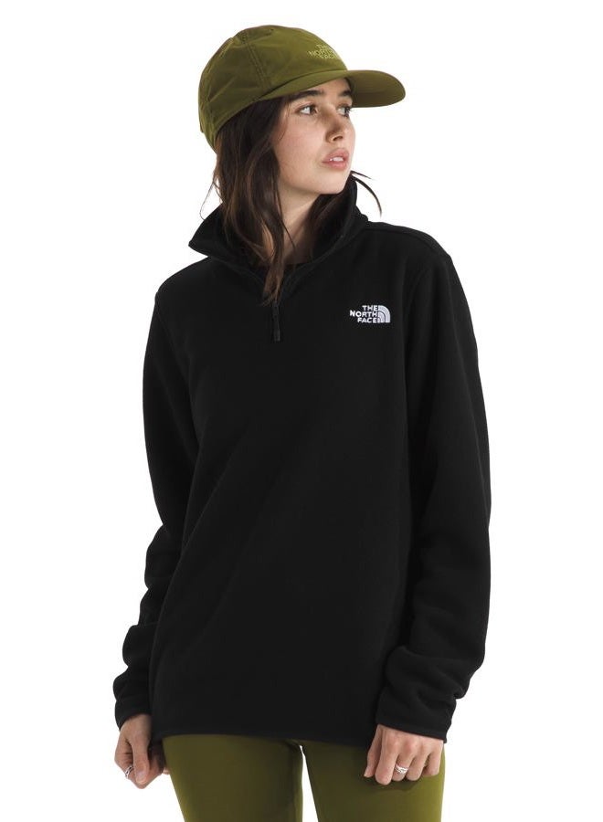 THE NORTH FACE WOMENS W GLACIER FLEECE 1/4 ZIP JACKET JACKETS, TNF Black, S - Image 1