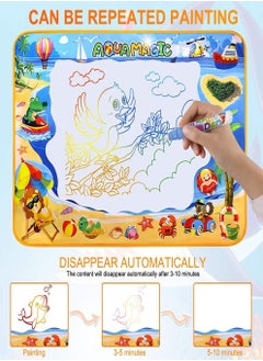 Generic Doodle Drawing Mat, Large Magic Water Drawing Mat Toy Gifts Painting Writing Pad Educational Learning Toys for Boys Girls  - Image 4