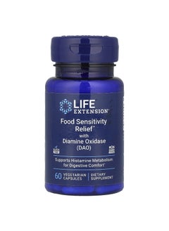 LifeExtension Life Extension, Food Sensitivity Relief with Diamine Oxidase (DAO), 4.3 mg, 60 Vegetarian Capsules  - Image 1