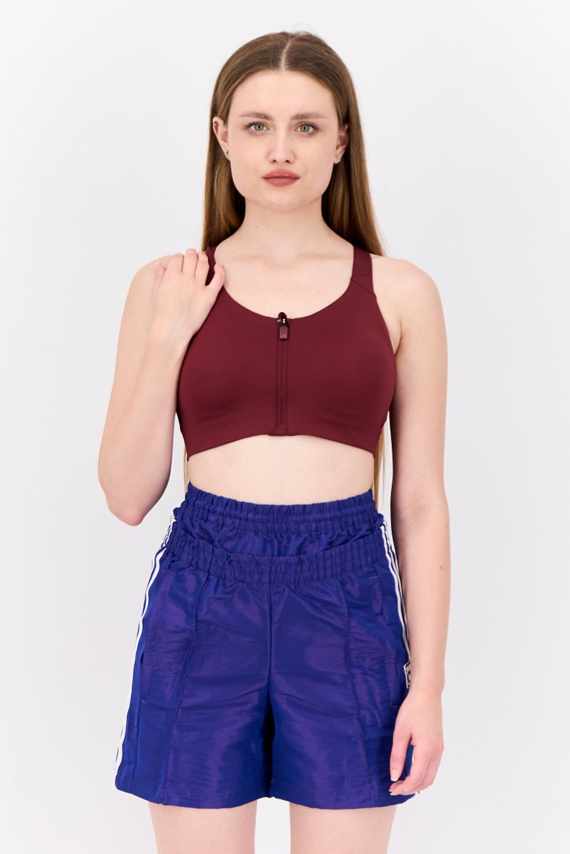 Adidas Women Sportswear Fit Lightly Padded Training Sports Bra, Maroon - Image 1