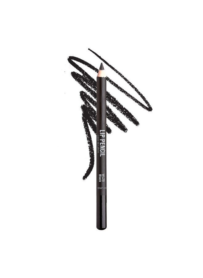kiss new york Professional Slim Lip Pencil Creamy Soft Lip Liner Smooth Longlasting Rich Lip Color Natural Lip Makeup Waterresistant Lip Crayon (Black)  - Image 1
