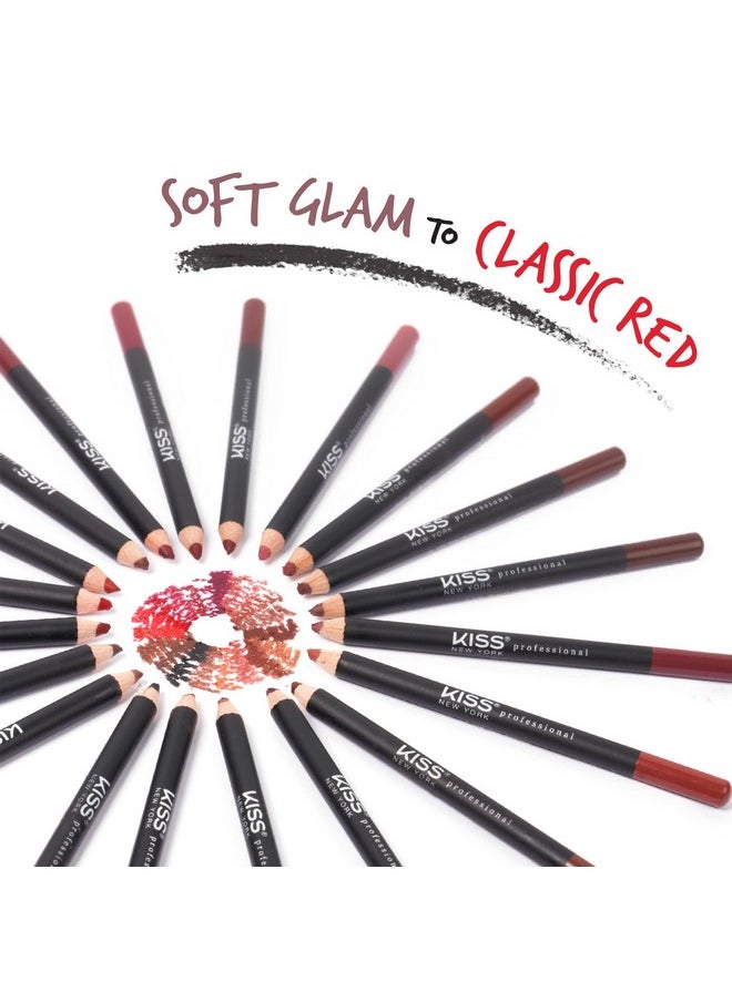 kiss new york Professional Slim Lip Pencil Creamy Soft Lip Liner Smooth Longlasting Rich Lip Color Natural Lip Makeup Waterresistant Lip Crayon (Black)  - Image 5