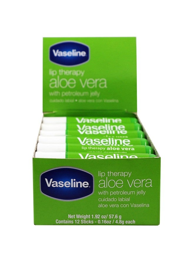 فازلين مرطب شفاه بدون بطاقة داعمة، بخلاصة الصبار - علبة من 12 قطعة - Image 1