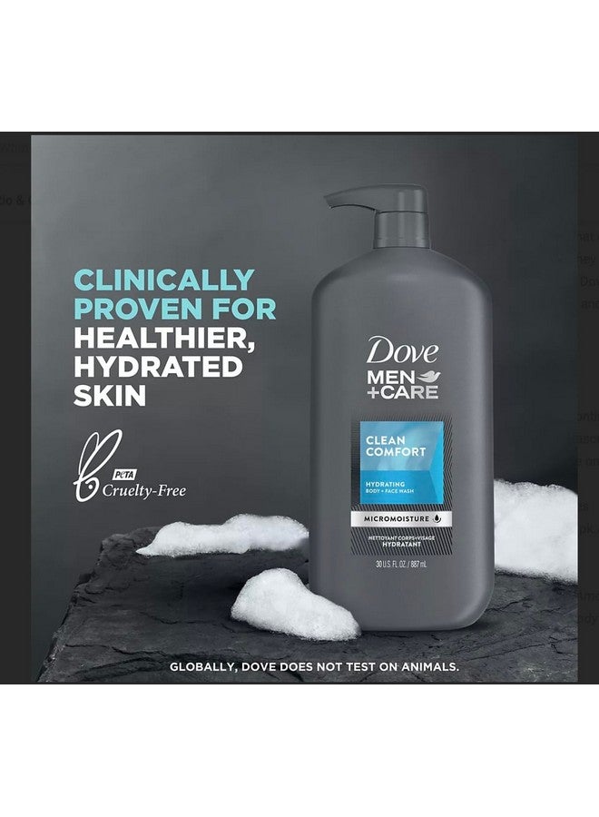 Dove Men+Care Body and Face Wash Hydrating Clean Comfort Body Wash for Men with 24-Hour Nourishing Micromoisture Technology, 30 oz. 2pack - Image 3