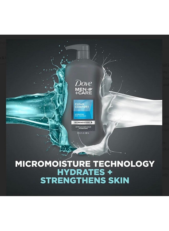 Dove Men+Care Body and Face Wash Hydrating Clean Comfort Body Wash for Men with 24-Hour Nourishing Micromoisture Technology, 30 oz. 2pack - Image 4