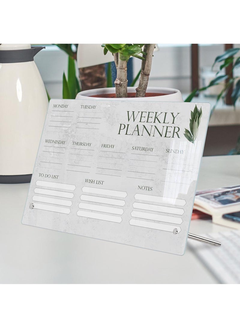 Acrylic Week Plan Desktop Memo Message Board Erasable Office Memo Writing Board - Image 2