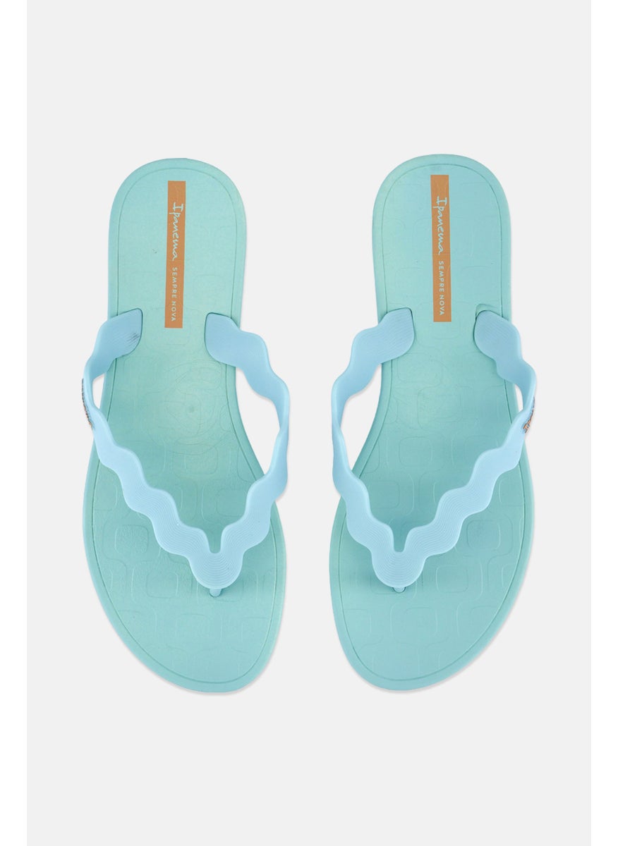 Ipanema Women ZIG AD Slip On Slippers, Pastel Light Turquoise  - Image 3