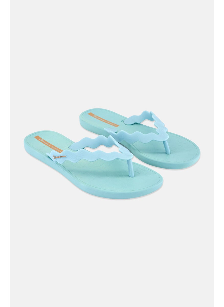 Ipanema Women ZIG AD Slip On Slippers, Pastel Light Turquoise  - Image 1