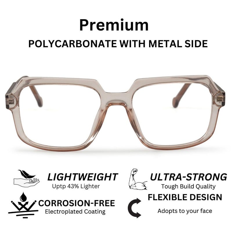 RedEx نظارات عصرية بإطار كامل وحجم كبير للجنسين - Image 2