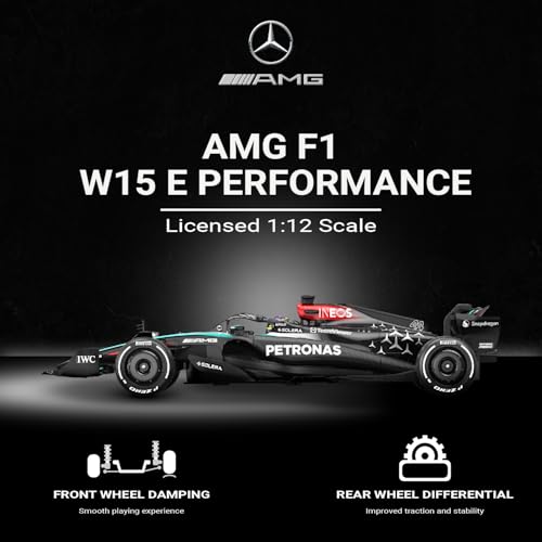 Voltz Toys MercedesAMG F1 W15 112 Scale RC Car Officially Licensed Formula 1 Remote Control Race Car 24GHz for Boys Girls and Collectors 112 MercedesAMG F1 W15 - Image 5