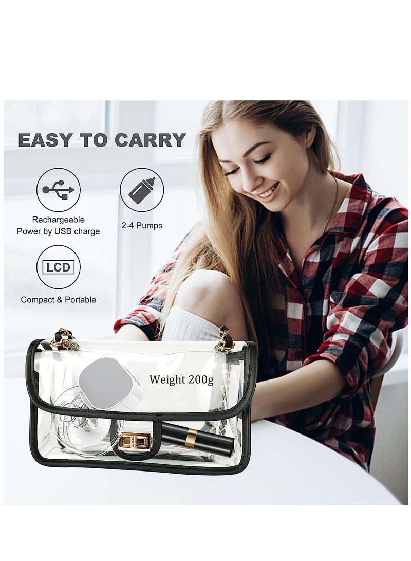 Arabest Breast Pump Comfortable and Painless Breast Pump Low Noise Breast Pump Wearable Breast Pump LCD Hands-Free Breast Pump Electric Breast Pump 2 pieces,Painless Breastfeeding Breast Pump Can Be Worn in-Bra - Image 4