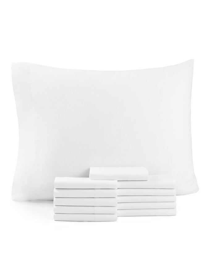 Arkwright, LLC Arkwright Bulk Queen Pillow Cases - Pack of 12 - Soft Hypoallergenic Cotton Blend Pillowcases, Bedding Essentials for Hosts, Resorts, Vacation Rentals, Standard, White - Image 1