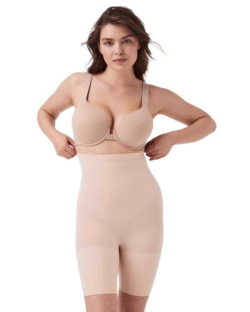 SPANX Seamless Higher Power Short - Lightweight, All-Day Comfort - Core Control Shapewear - High-Waisted Underwear - Soft Nude - Large - Image 1