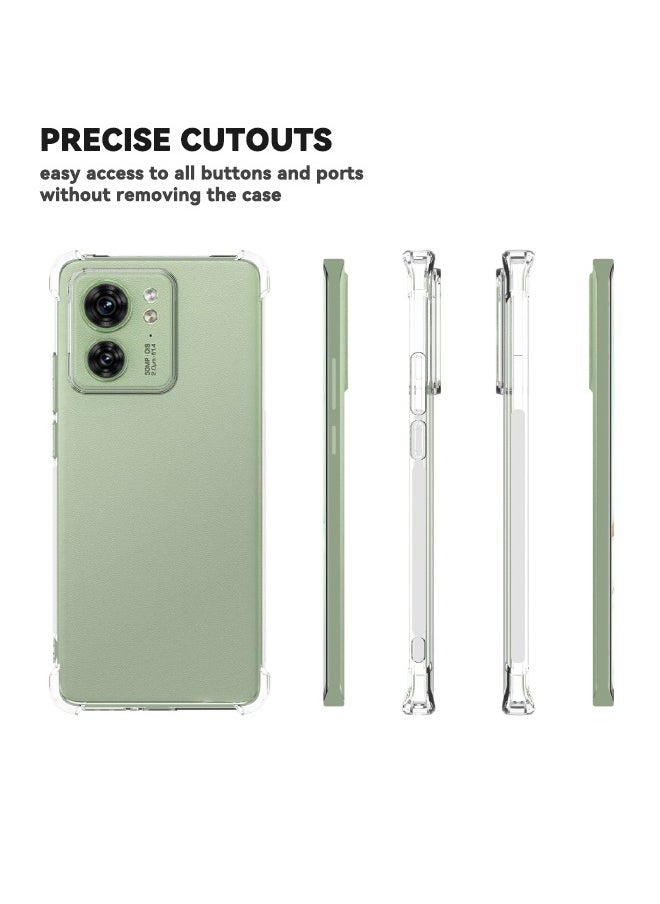 Motorola Edge 40 Case, Crystal Clear Motorola Edge 40 Protective Case, Slim Flexible TPU Airbag Bumper Shock Absorption Rubber Soft Silicone Case Cover Fit for Motorola Edge 40 5G (Clear)