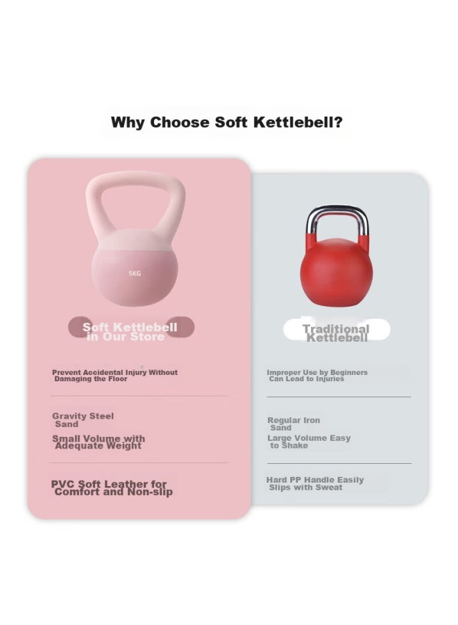Lexi Soft Kettlebell For Women's Home Fitness, Glute Exercise, Soft Kettlebell Workout, 4kg Pink - Image 4