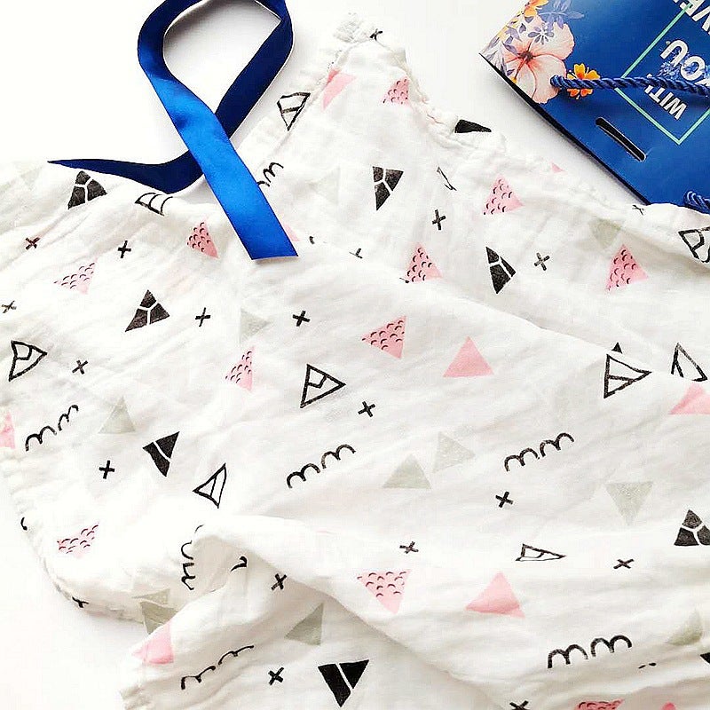 Baby Gauze Wrapping Towel Pure Cotton Double-Layer Plain Summer Thin Birth Room Wrapping Newborn Bed Sheet Bath Towel Blanket - Image 5