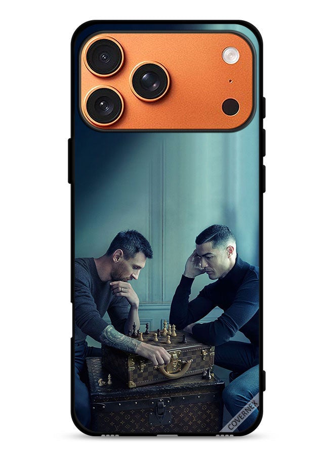 Covernex Apple iPhone 17 Pro Max Protective Case Cover Messi Vs Ronaldo Play Chess - Image 1