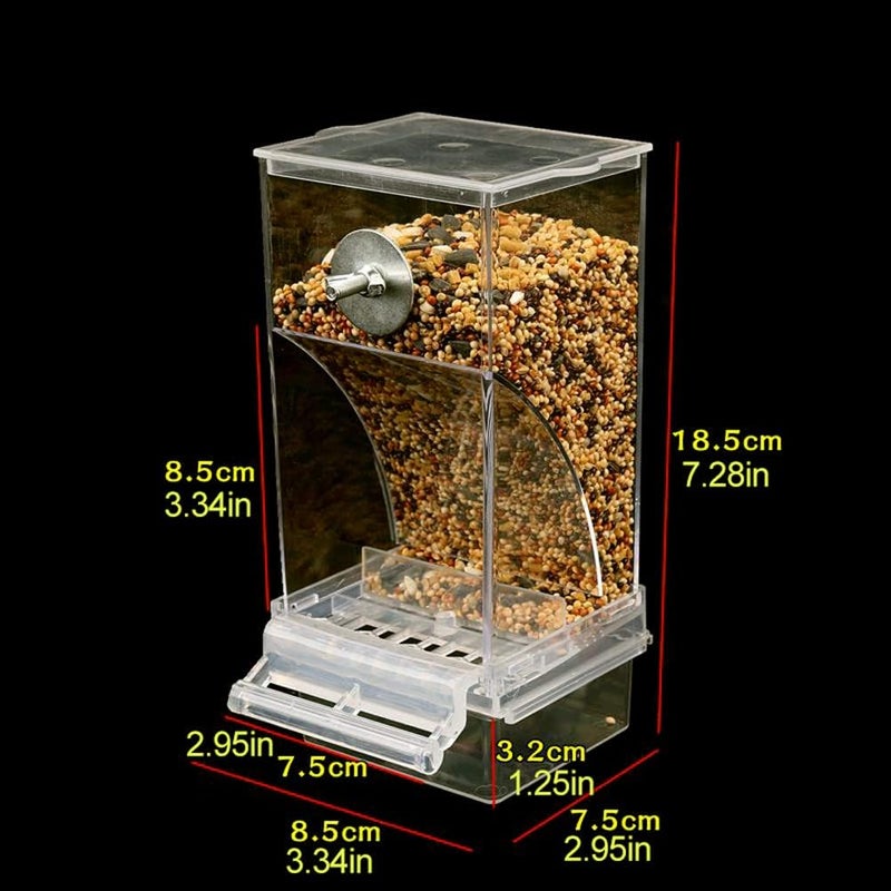 JAOCDOEN Bird Automatic Feeder Splash-Proof Bird Feeder Bird Cage Accessories Bird Food Container for Parakeet Canary Cockatiel Finch - Image 3