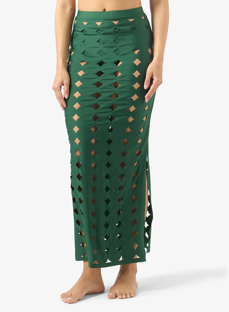 Soleira Laser Cut Out Bikini Set With Skirt - Image 5