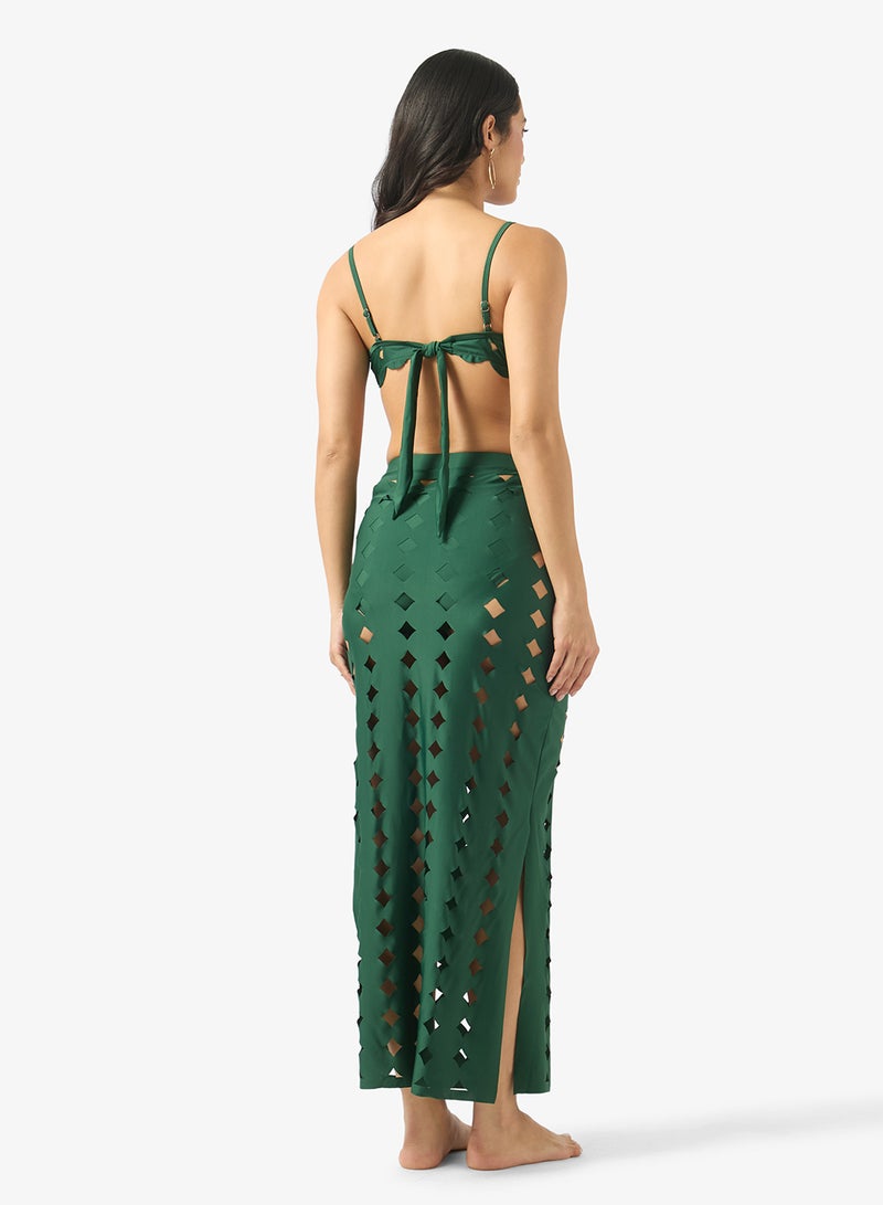 Soleira Laser Cut Out Bikini Set With Skirt - Image 2