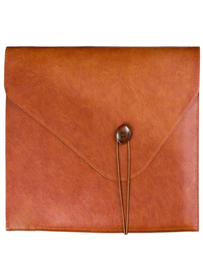 kullder PU Leather A4 File Folder Document Holder, Waterproof Portfolio Envelope Folder Case with Snap Closure, A4 Envelopes Leather Filing Folder Organizer - Image 1