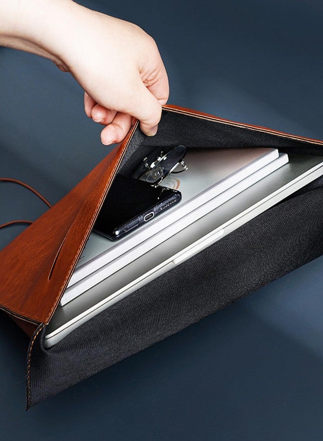 kullder PU Leather A4 File Folder Document Holder, Waterproof Portfolio Envelope Folder Case with Snap Closure, A4 Envelopes Leather Filing Folder Organizer - Image 2