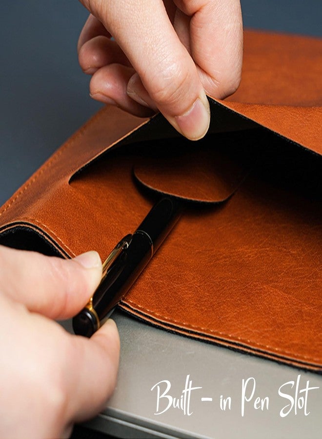 kullder PU Leather A4 File Folder Document Holder, Waterproof Portfolio Envelope Folder Case with Snap Closure, A4 Envelopes Leather Filing Folder Organizer - Image 4