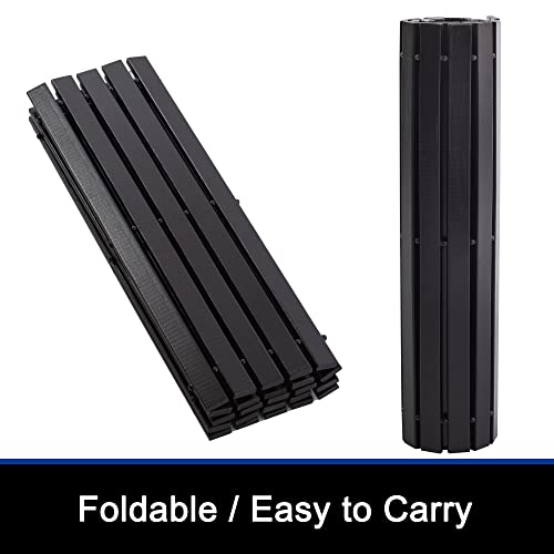 Fovlaurs Bath Mat Bathroom Rugs Floor Wood Shower Bathtub Waterproof Non Slip Black Accessories 16x24 Inch Easy to Clean, 2 pcs - Image 4