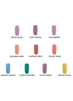 CP Trendies Nail Polish Kit 10 Pcs Colors Pack No -5 | Assorted Color | Nail Enamel | Nail Polish Glitter Gel Nail Art Starter Kit Beauty Gifts Set for Women Girls  - Image 2