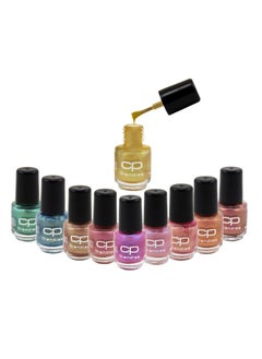 CP Trendies Nail Polish Kit 10 Pcs Colors Pack No -5 | Assorted Color | Nail Enamel | Nail Polish Glitter Gel Nail Art Starter Kit Beauty Gifts Set for Women Girls  - Image 4