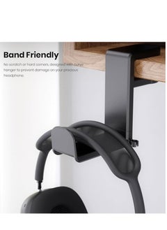 Generic PC Gaming Earphone Hook Stand Earphone Stand with Adjustable Rotating Arm Clip, Under Desk Design, Universal, Built in Cable Organizer  - Image 4