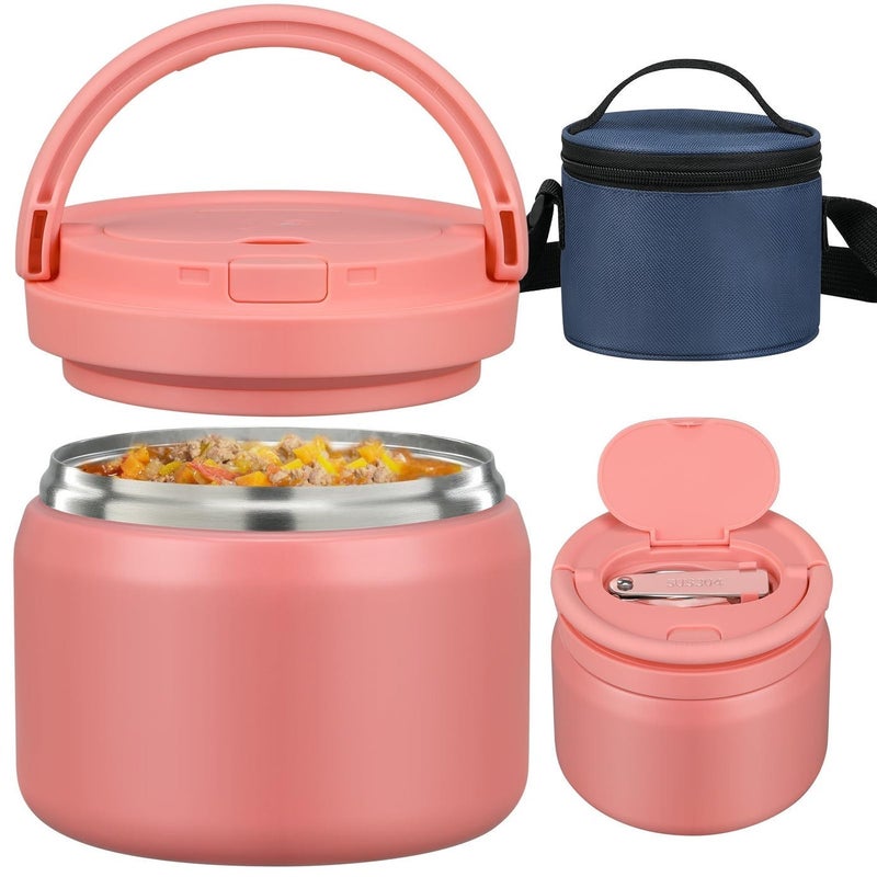 15oz Thermo Food Jar for Kids,Insulated Vacuum Food Jar for Hot & Cold Leak Proof Lunch Container Stainless Steel Wide Mouth Soup for School Travel - Image 1