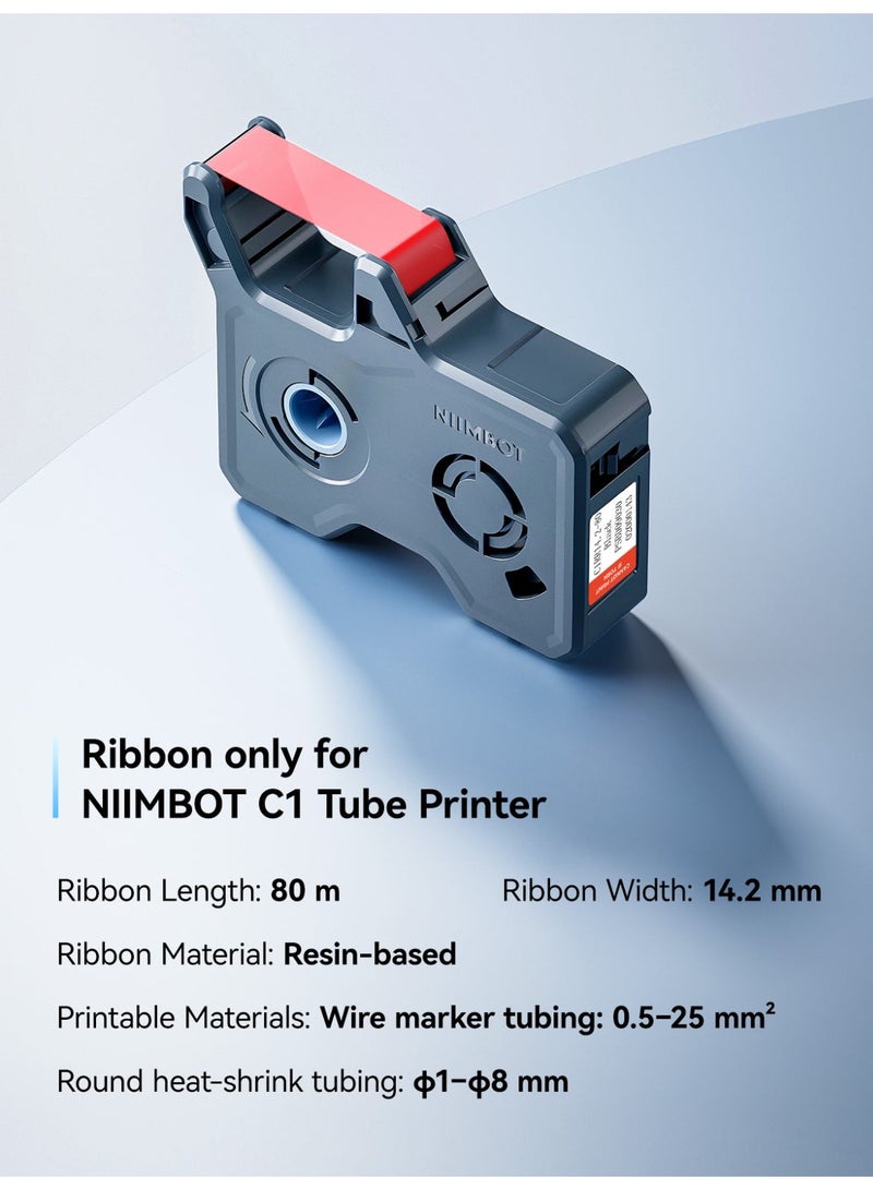 NIIMBOT Thermal Transfer Ribbon for C1 Label Maker, Multi-scene Replacement Ribbon for Daily Use, Red - Image 3