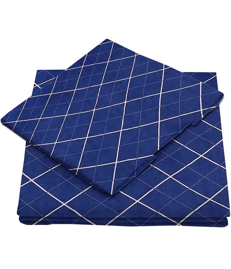 Homefab India 140 TC Microfiber Double Bedsheet with 2 Pillow Covers -Royal Blue (Dr247) - Image 3