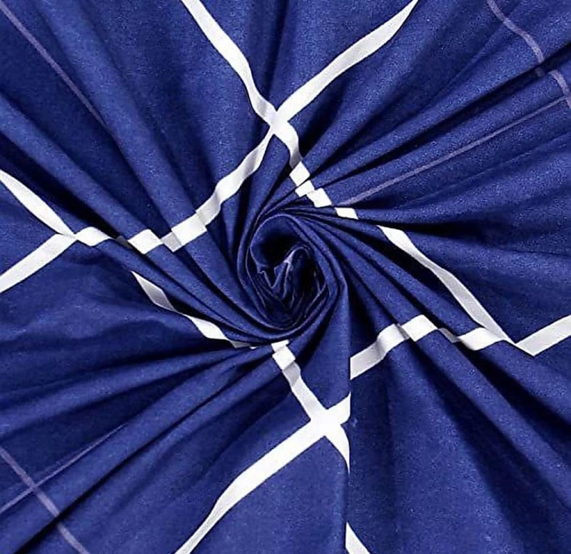 Homefab India 140 TC Microfiber Double Bedsheet with 2 Pillow Covers -Royal Blue (Dr247) - Image 2