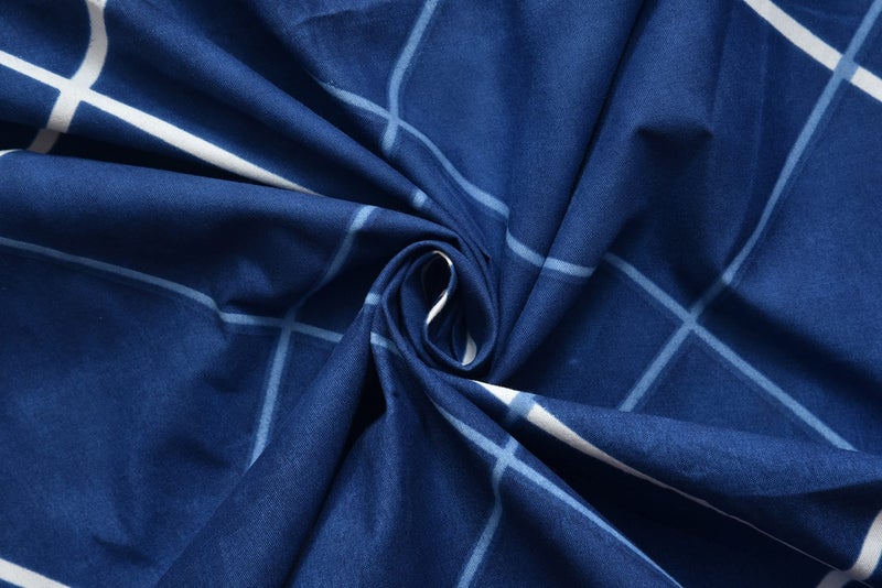 Homefab India 140 TC Microfiber Double Bedsheet with 2 Pillow Covers -Royal Blue (Dr247) - Image 5