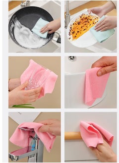 MOTRK MOTRK Disposable Cleaning Cloths, Microfiber Towels, 20 Sheets, Reusable Dish Cloths with Dispenser Box, Multi-Purpose Cleaning Wipes (20 Sheets)  - Image 3