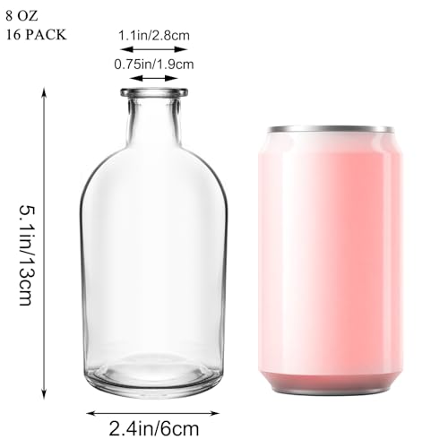 YOUEON 16 Pack Clear Glass Bud Vases, Small Bud Vases in Bulk, Glass Flower Vases for Centerpieces, Vintage Decorative Bottle Vases for Flowers, Home Decor, Wedding Reception, Office - Image 2