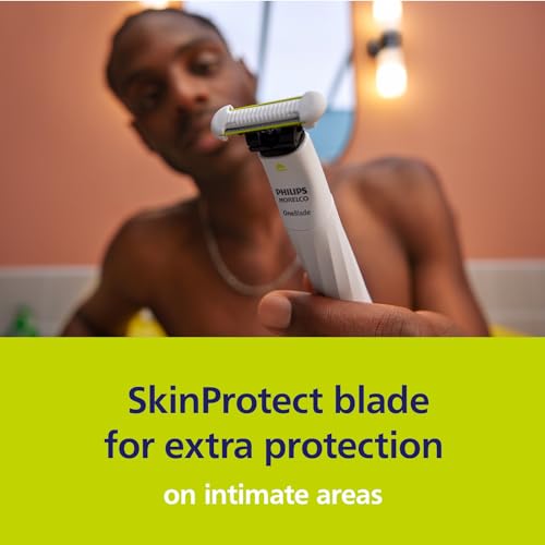 Norelco Philips Norelco OneBlade Skin Protect Replacement Blade, for OneBlade Electric Shaver and Trimmer, Durable Stainless Steel, Trim and Shave with Extra Skin Protection, 2 Count, QP229/80 - Image 2