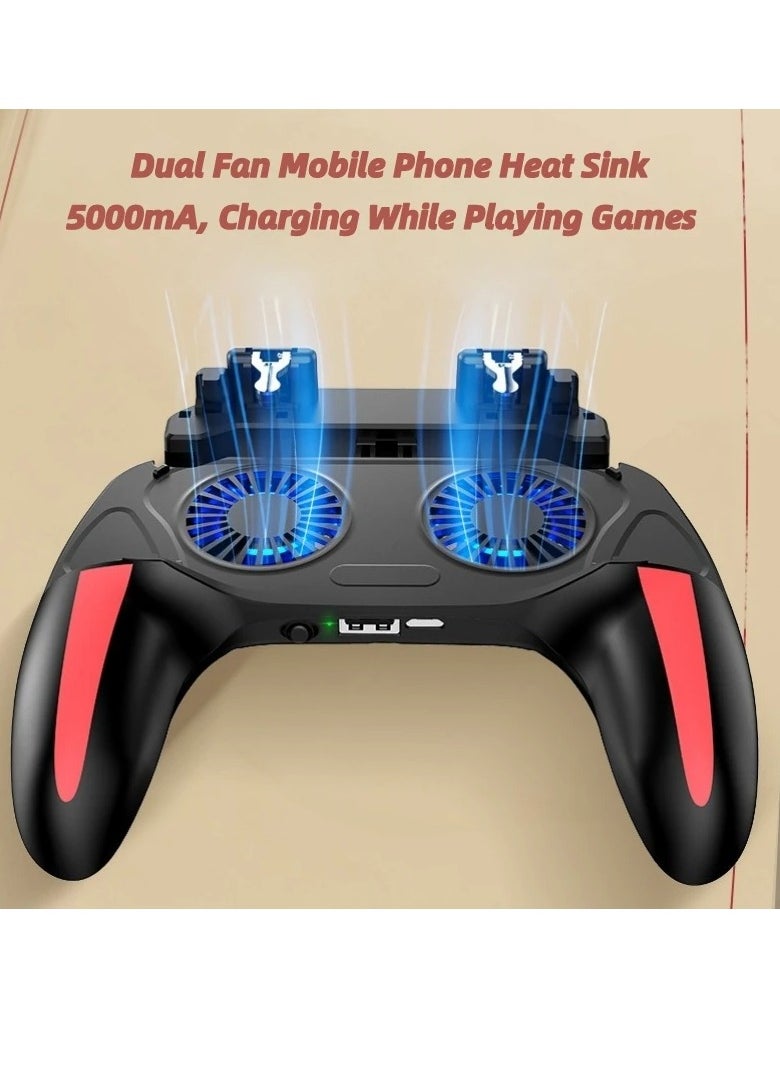AS SEEN ON TV Game Controller, Adjustable Handheld Grip Game Controller With Double Cooling Fans, Lightweight And Portable Mobile Gamepad Joystick, Mobile Game Controller Trigger For Phone,(5000mAh Battery Version)  - Image 2