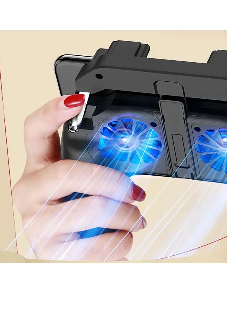 AS SEEN ON TV Game Controller, Adjustable Handheld Grip Game Controller With Double Cooling Fans, Lightweight And Portable Mobile Gamepad Joystick, Mobile Game Controller Trigger For Phone,(5000mAh Battery Version)  - Image 3