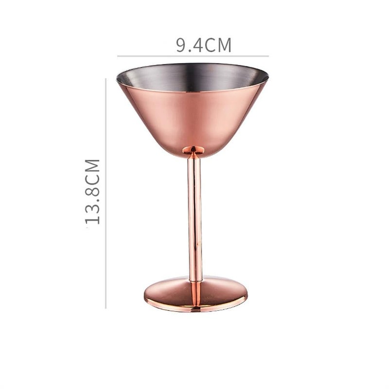 Verres À Vin En Métal Verres à vin en acier inoxydable, grands verres, verres à champagne, verres de bar(Colour 1,13.8x9.4cm) - Image 2