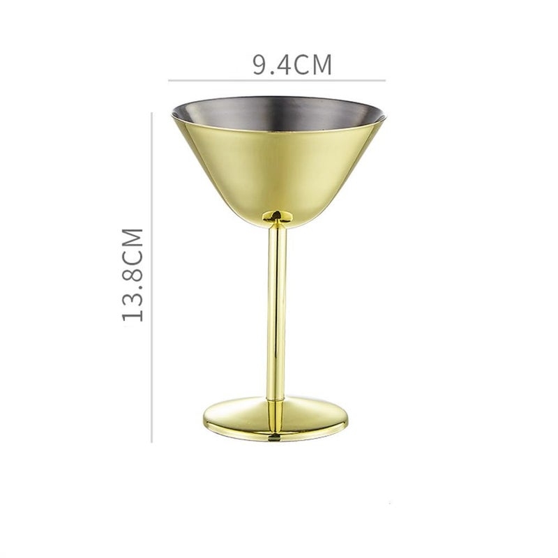 Verres À Vin En Métal Verres à vin en acier inoxydable, grands verres, verres à champagne, verres de bar(Colour 1,13.8x9.4cm) - Image 4
