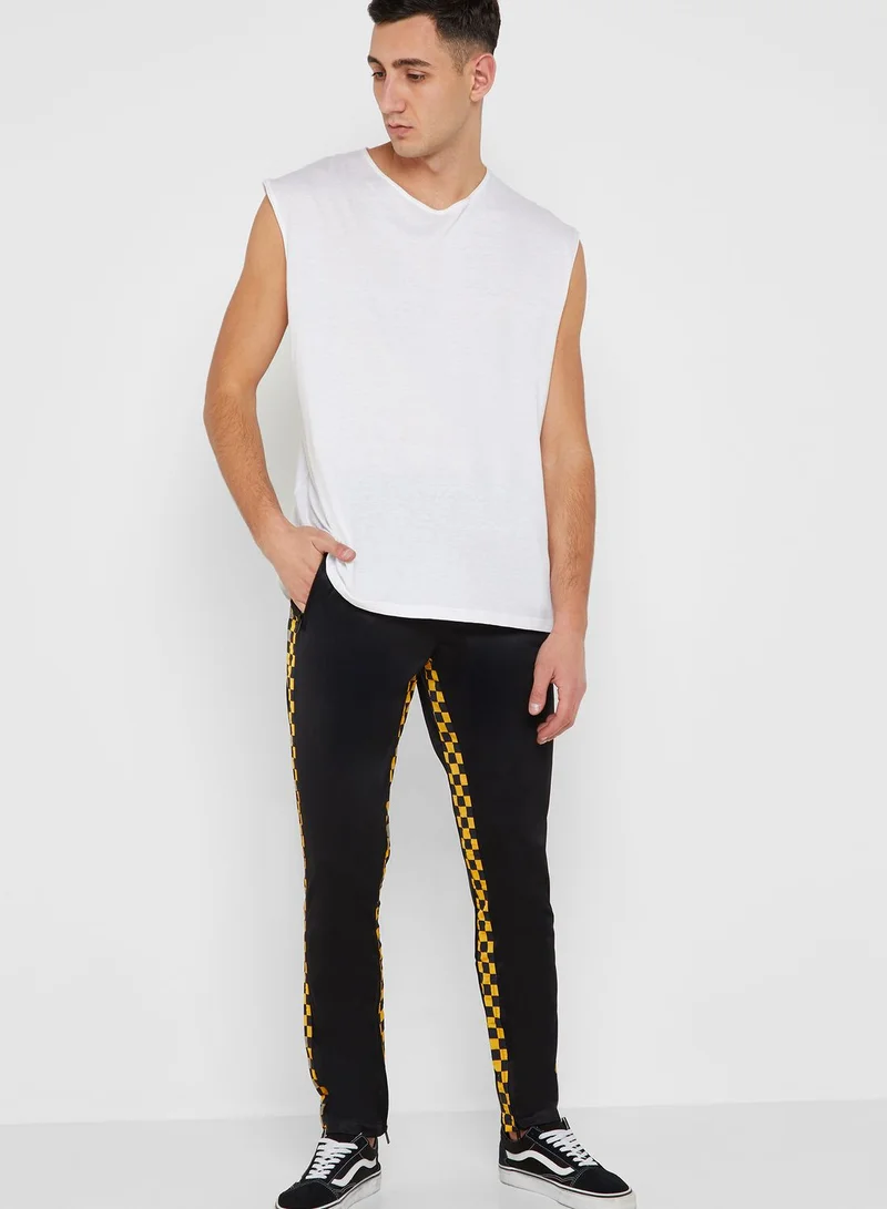 FOREVER 21 Checkered Print Track Pants