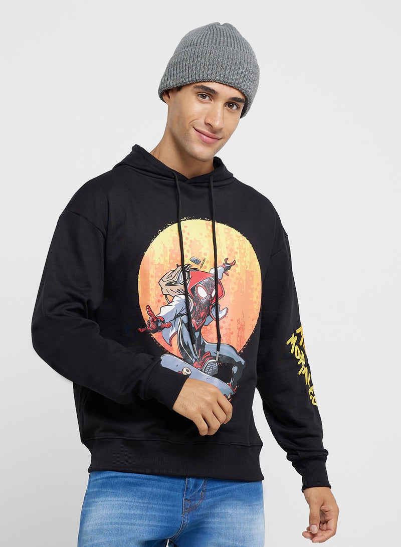 MARVEL Spider Man Men'S Oversized Pullover Hoodie  - Image 1