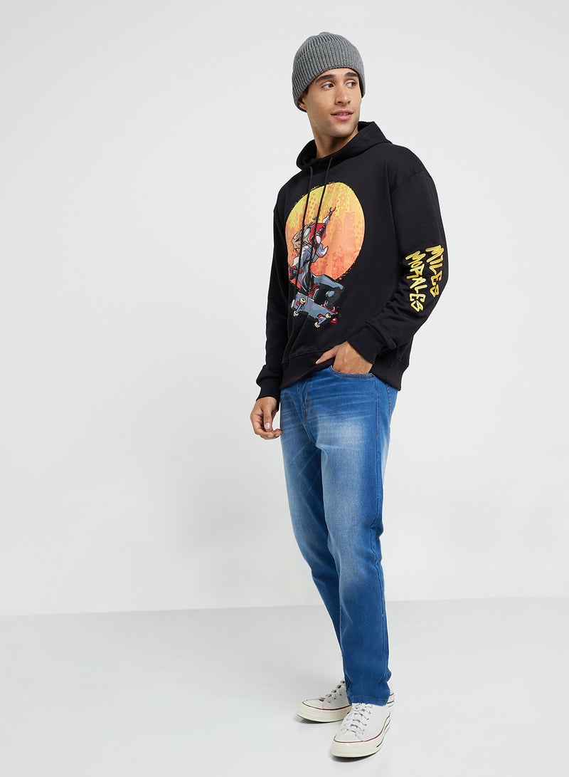 MARVEL Spider Man Men'S Oversized Pullover Hoodie  - Image 4