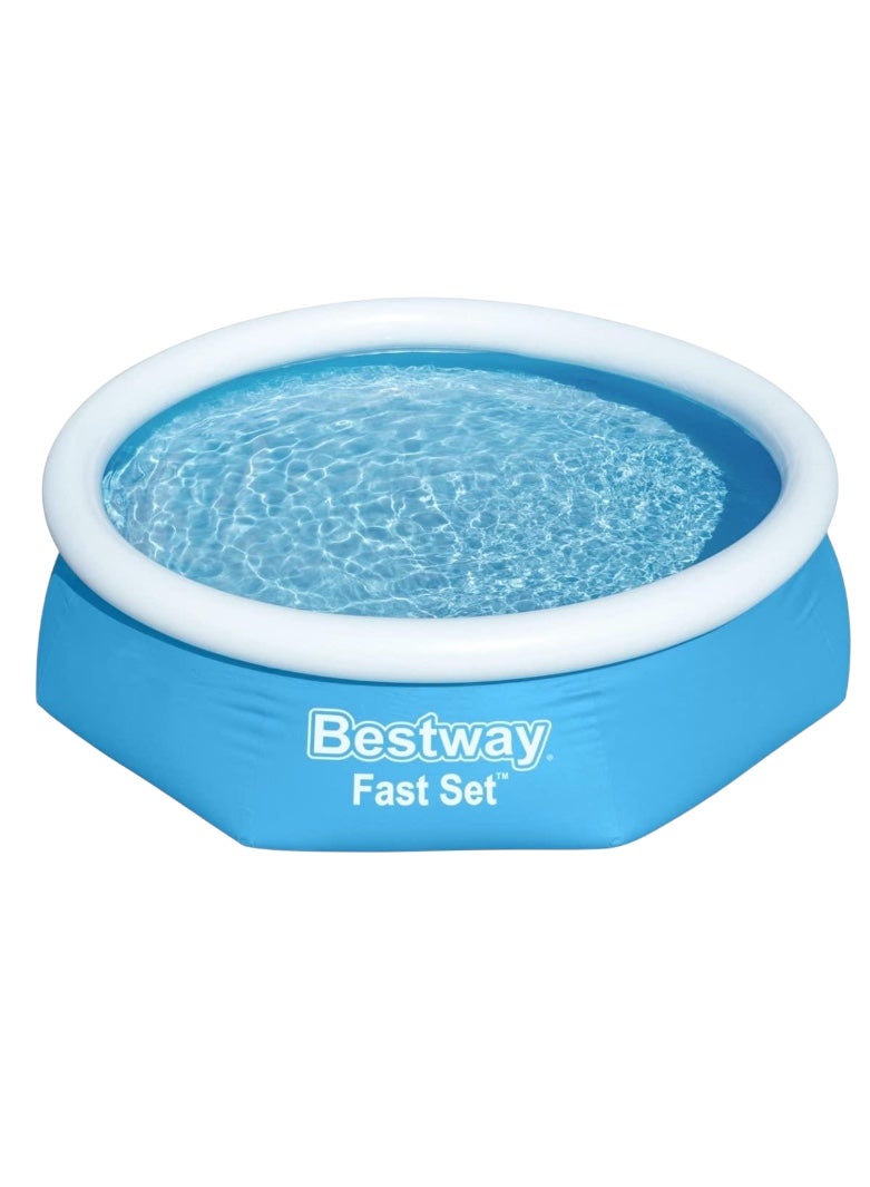 Bestway Fast Set Inflatable Pool With Water Filter - Easy to Set Up and Perfect for Summer, 8x2 ft (2.44x0.61 m) - Image 1