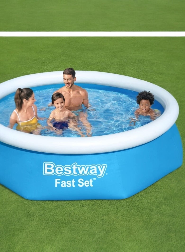 Bestway Fast Set Inflatable Pool With Water Filter - Easy to Set Up and Perfect for Summer, 8x2 ft (2.44x0.61 m) - Image 2